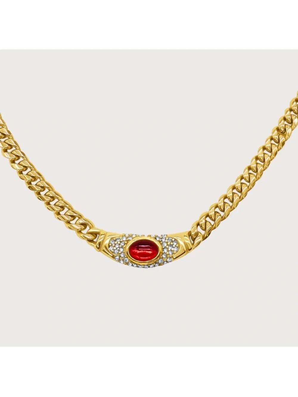 Red stone necklace